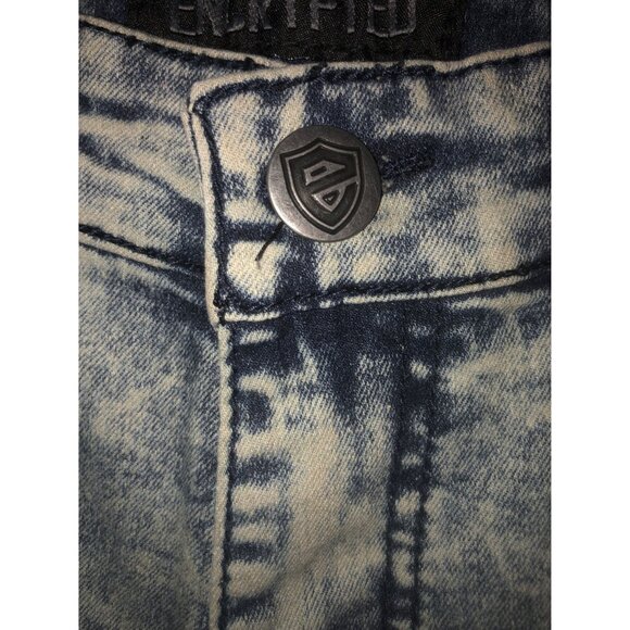 Encrypted Handcrafted Ice Wash Distressed Denim Shorts Size 38 - Picture 4 of 16